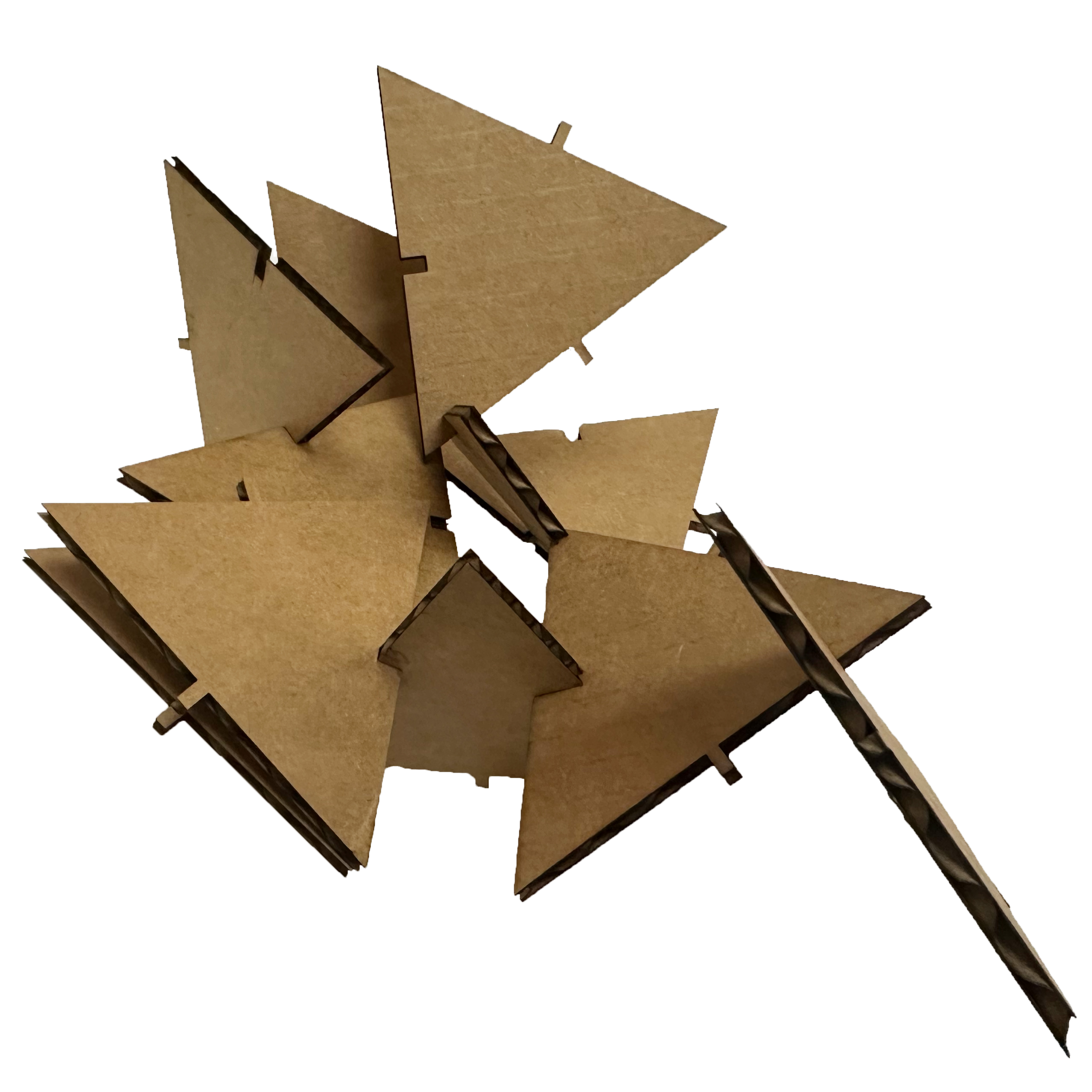 Initial triangle cutting experiments